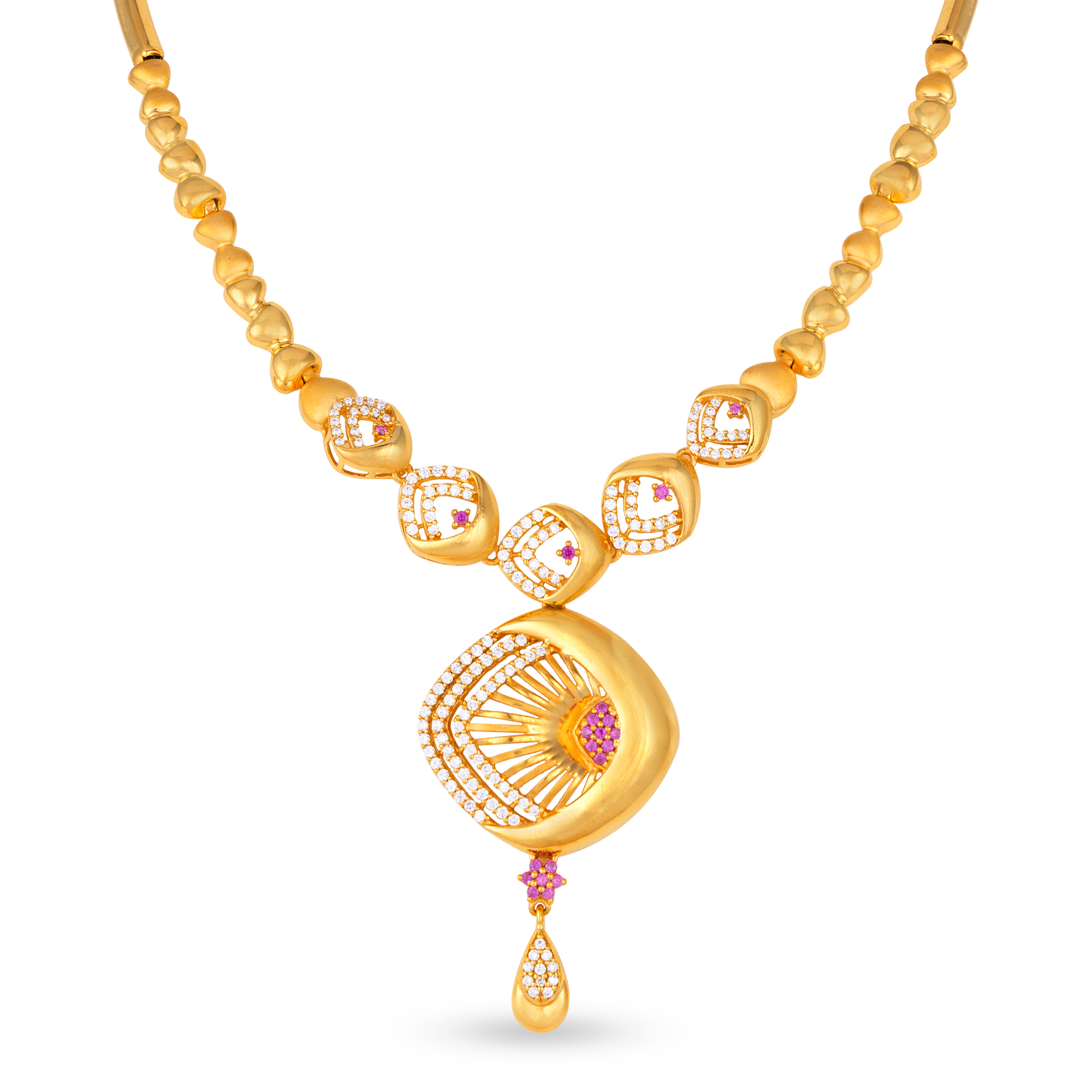 Gold Haram Grt Chain Designs Jewellers Grt Gold Necklace Set With