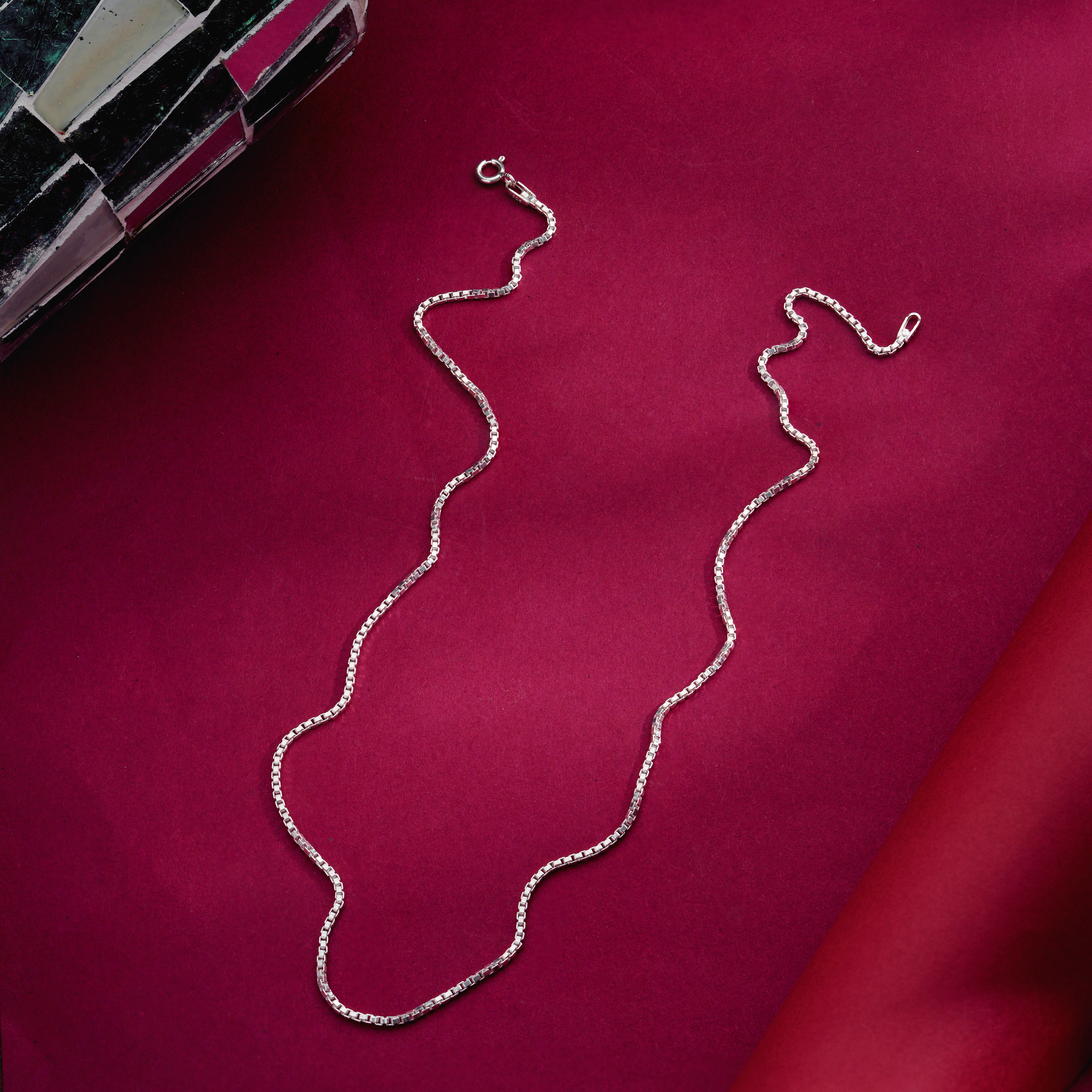 Box And Chain Pattern Chain Buy Stylish Box Pattern silver Chain |GRT Jewellers