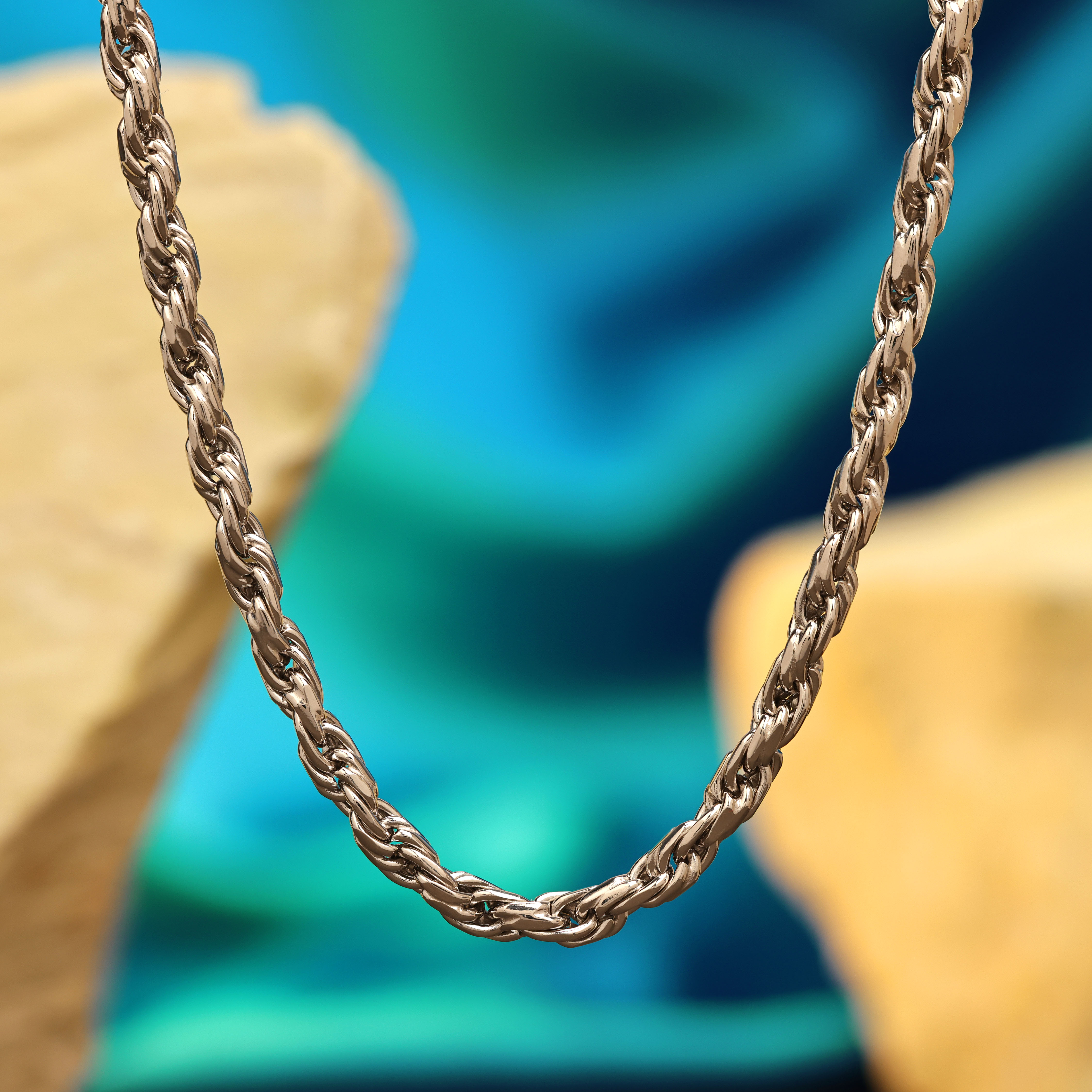 Buy Perfect Braided Rope Design Silver Chain|GRT Jewellers