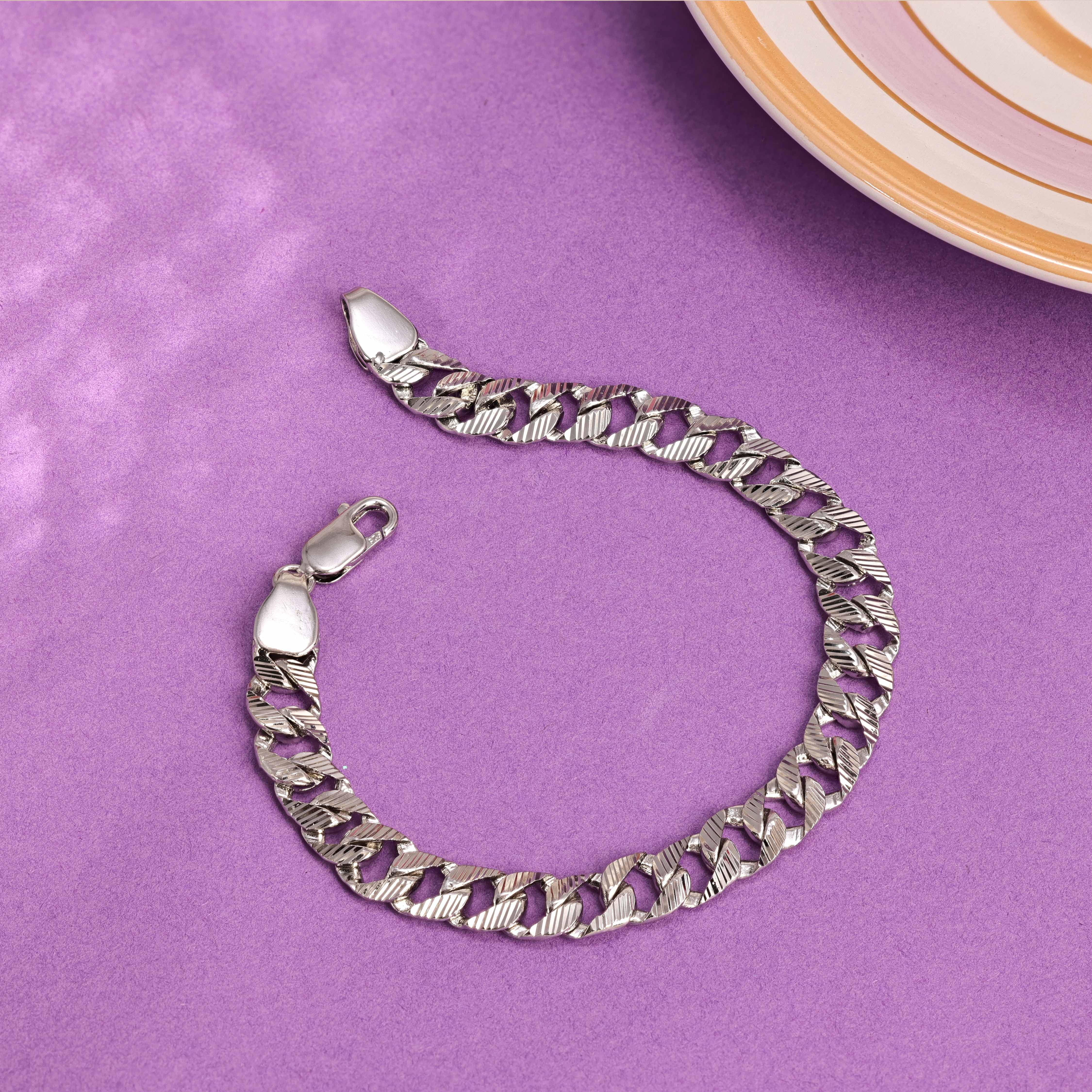 Buy Classy Linked Silver Bracelet | GRT Jewellers