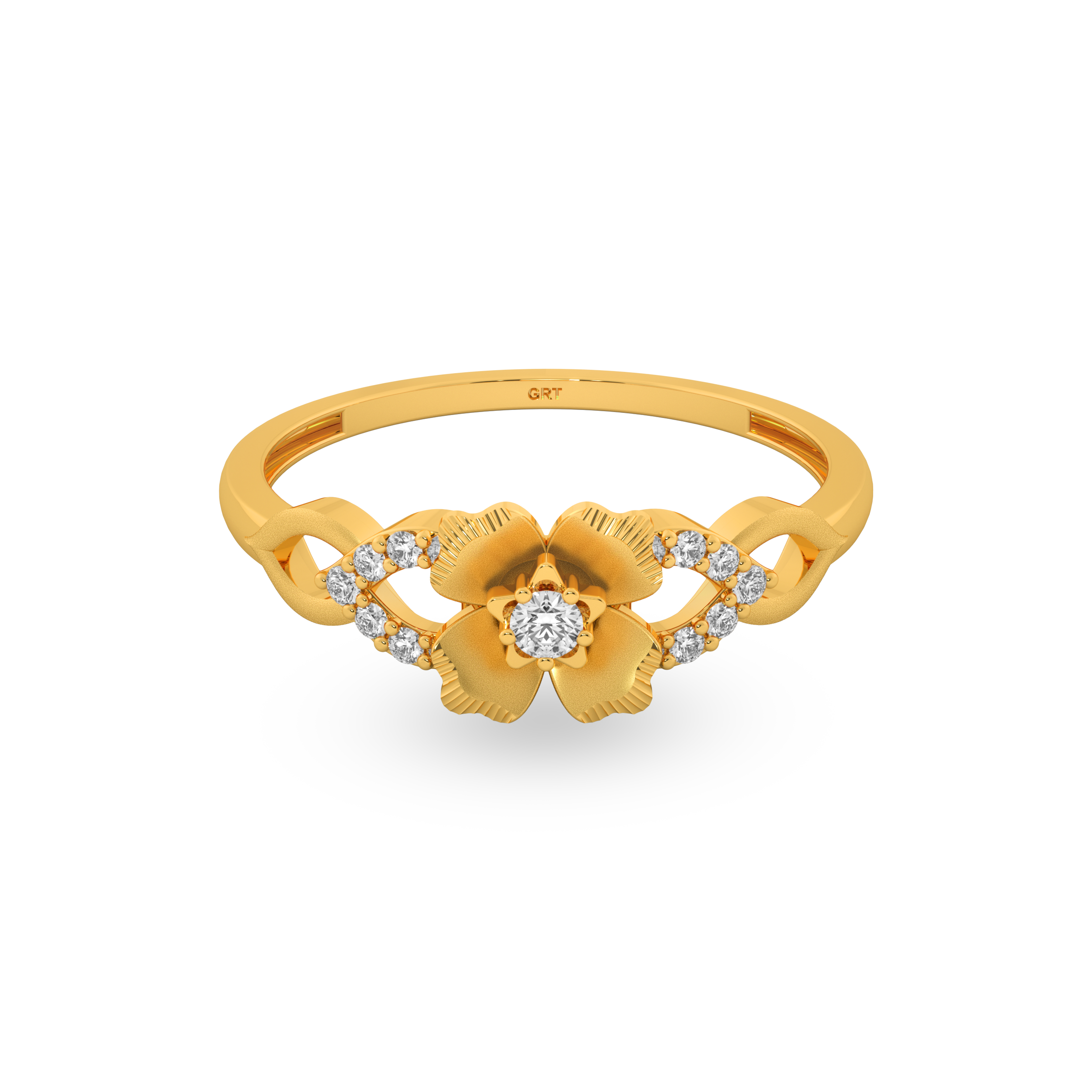 Grt Function Rings Buy Elegant Floral Gold Ring |GRT Jewellers