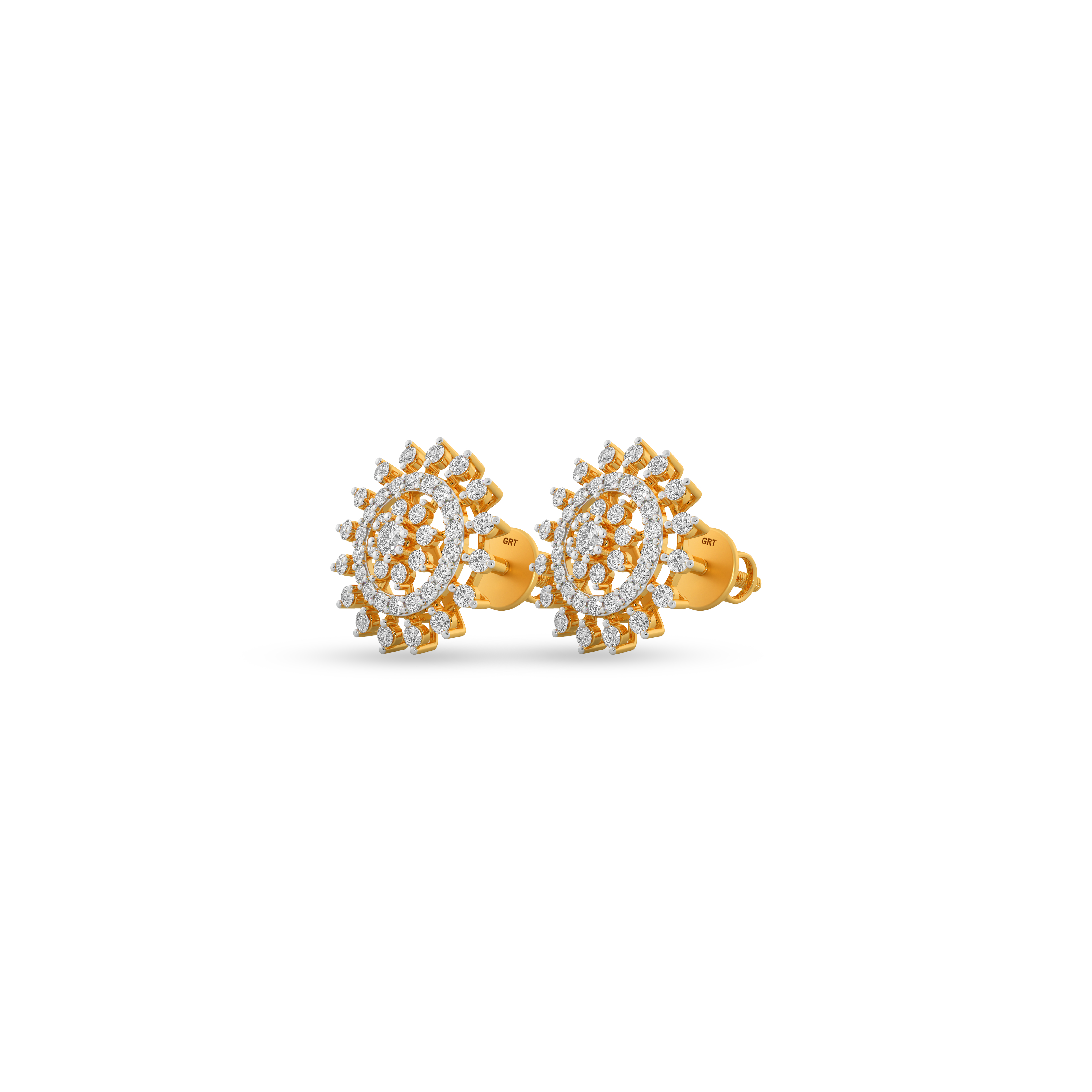 Buy Artistic Sun Rays Diamond Earrings |GRT Jewellers