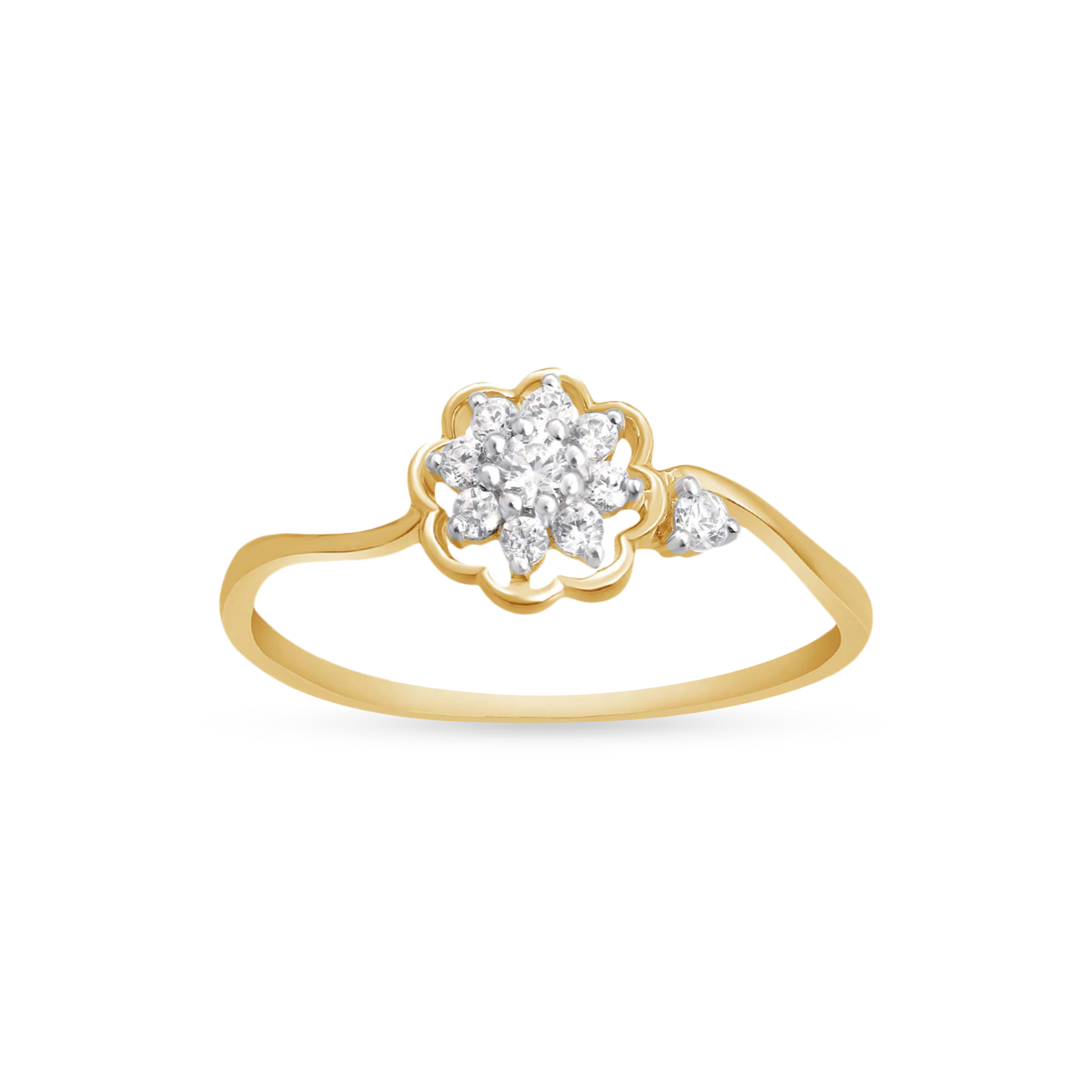 Grt Function Rings Buy Fabulous Floral Design Diamond Ring |GRT Jewellers