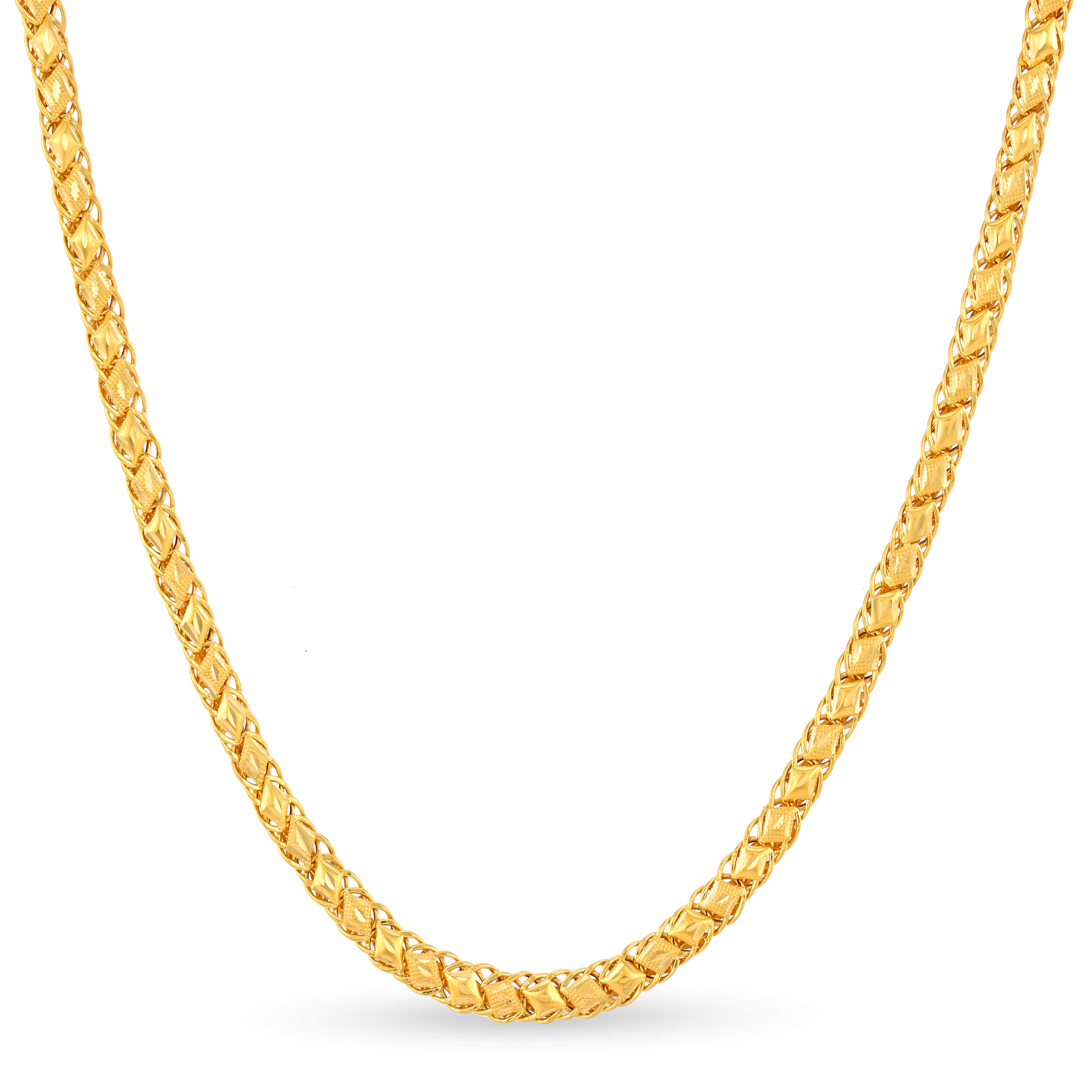 Buy Enchanting Rhombus Design Gold Chain |GRT Jewellers