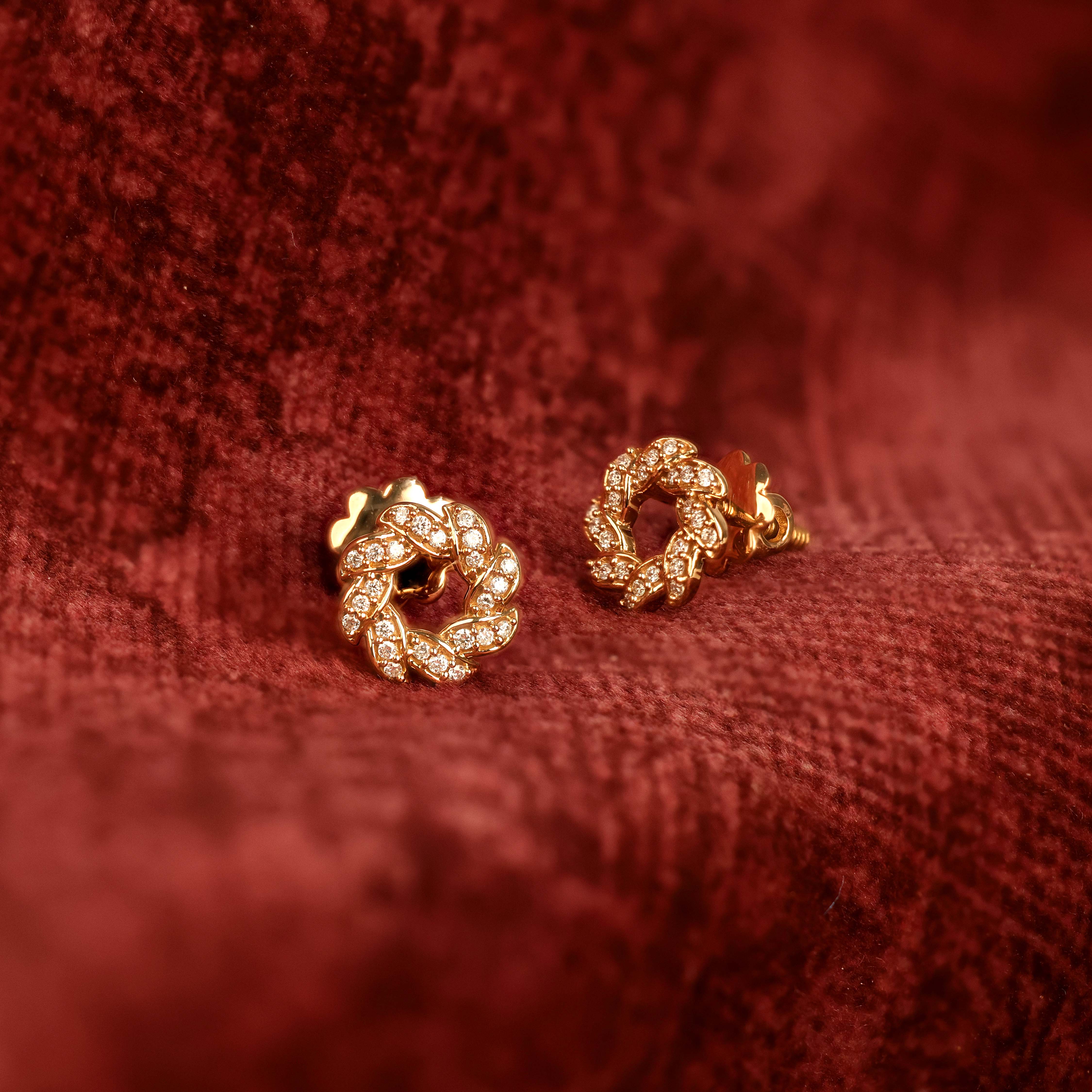 Buy Tremendous Floral Wheeling Diamond Earrings GRT Jewellers