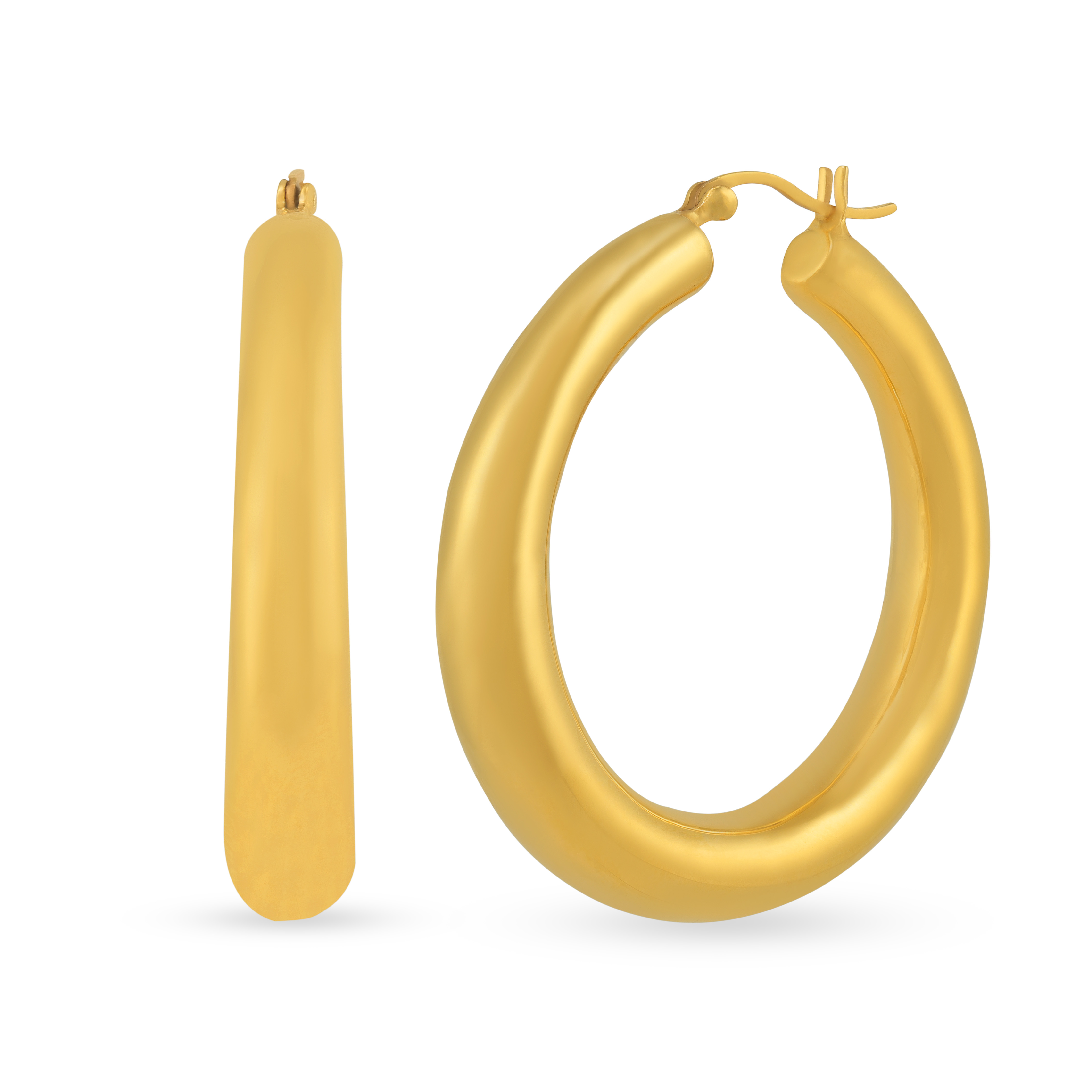 Gold-Plated Handcrafted Circular Hoop Earrings