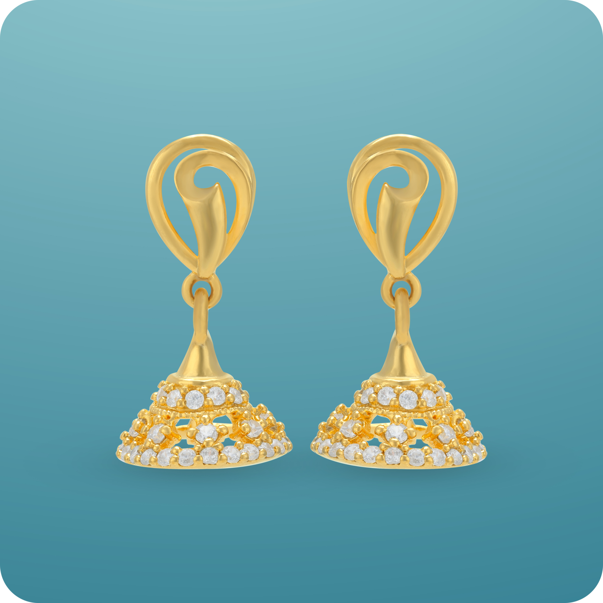 Fancy white online stone earrings