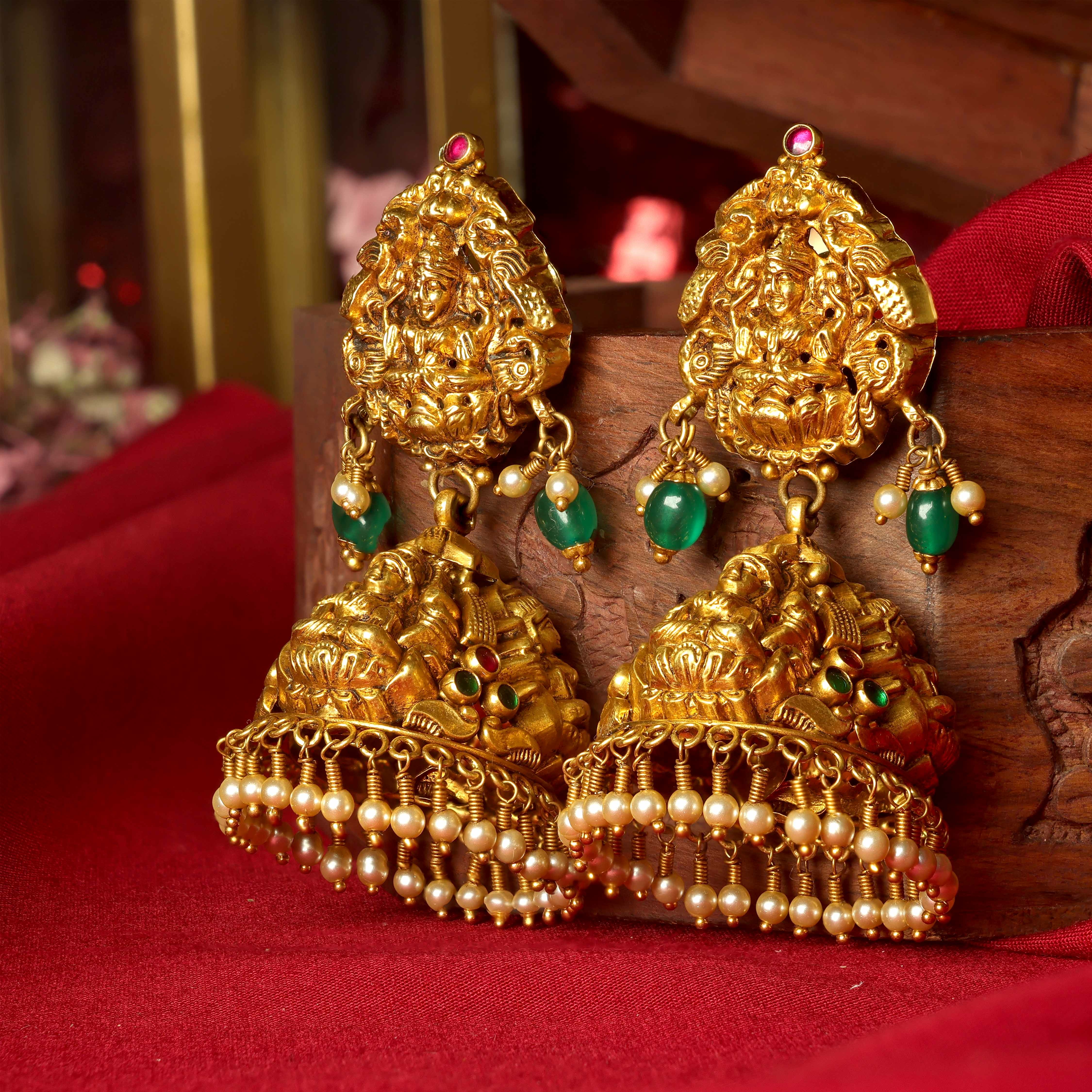 Gold Jimiki Earrings Jimiki Collections Grt Jimiki Models Grt