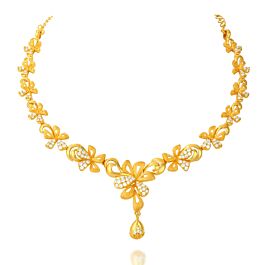 Enchanting Stylish Floral Gold Necklaces