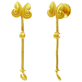 Convertible Butterfly Design Gold Earrings