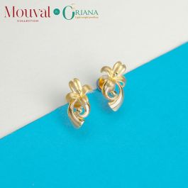 Feminine Mouval Collection Gold Earrings