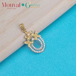 Glitter Mouval Collection Gold Pendant