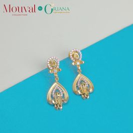 Mesmerizing Mouval Collection Gold Earrings