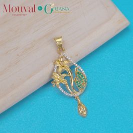 Sparkling Mouval Collection Gold Pendant
