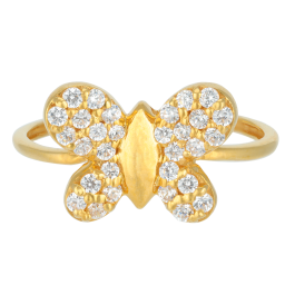 Charming Butterfly Gold Rings