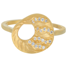 Artistic Wavy Gold Rings