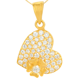 Mesmerizing Heartin with Floral Gold Pendants