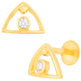 Beautiful Triangular Gold Earrings