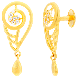 Amazing Conch Shell Pattern Gold Earrings