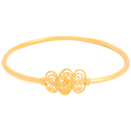 Dainty Floral Openable Gold Bracelets