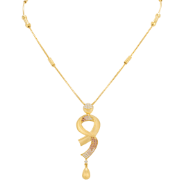 Glorious Swirl Design Fancy Gold Necklaces