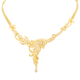 Exquisite Floral Gold Necklace