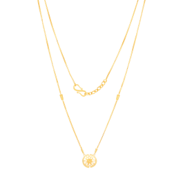 Sassy Circular Lattice Gold Necklaces