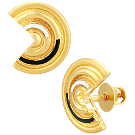 Glitzy Concentric Circle Gold Earrings