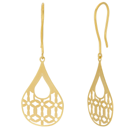 Timeless Hooks Design Gold Earrings