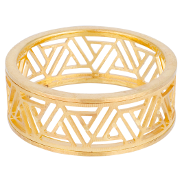 Shimmering Tessellation Gold Rings