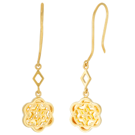 Stylish Hooks Design Gold Earrings