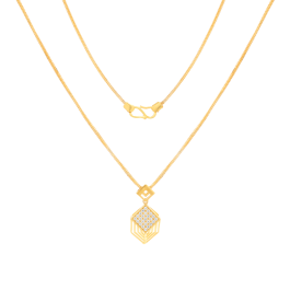 Amiable Double Rhombic Gold Necklaces