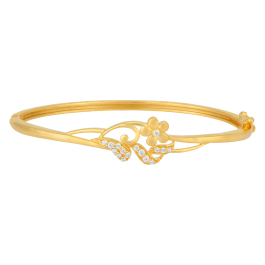 Opulent Floral Ornate Gold Bracelets 