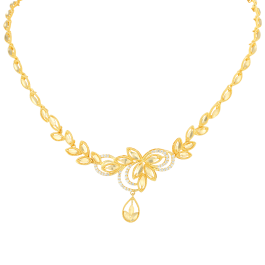 Bold Passion of Flowers Gold Necklaces