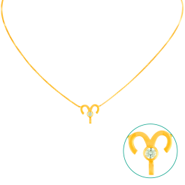 Star Sign Aries Gold Necklaces