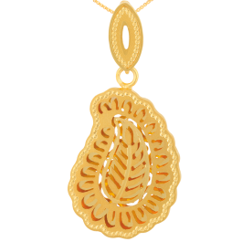 Graceful Pear Shape Gold Pendants