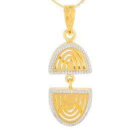 Stunning Hanging Semi Circle Gold Pendants