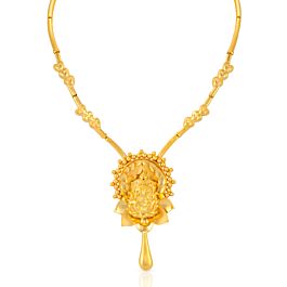 Traditional Goddess Lakshmi Gold Necklace