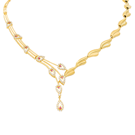 Mesmerizing Dew Drop Gold Necklace