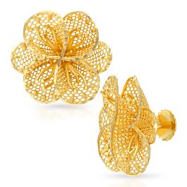 Grandeur Floral Gold Earrings