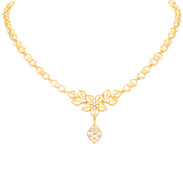 Glimmering Floral Gold Necklace