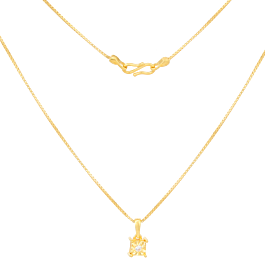 Fancy Single Stone Gold Necklace