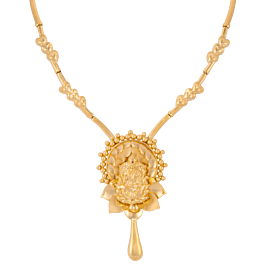 Divine Goddess Lakshmi Gold Necklace