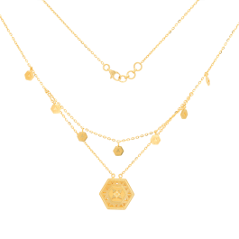 Majestic Twin Layer Gold Necklace