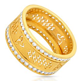 Trendy White Stone Gold Rings