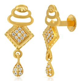 Majestic Geometric Shaped Gold Earrings