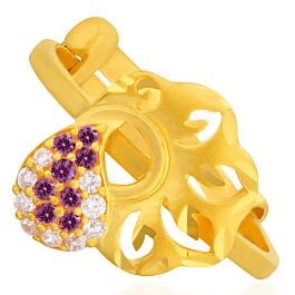 Gorgeous Semi Floral Adjustable Gold Ring - Trinka Collection