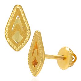Shining Dew Drop Gold Earrings