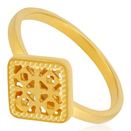 Textured Square Gold Ring
