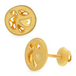 Abstract Circular Gold Earrings